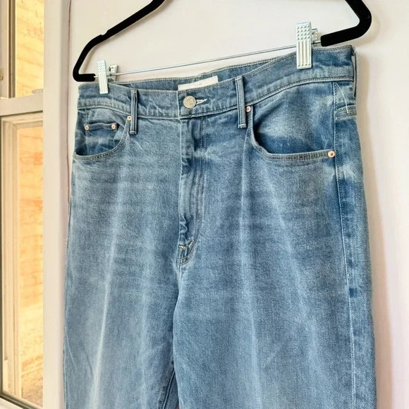 New MOTHER Superior The Weekender Slice Flare Jeans Medium Blue 33 - Picture 8 of 17